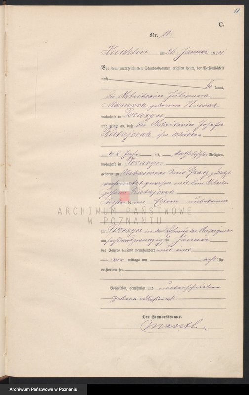 Obraz 14 z jednostki "Sterbe-Haupt-Register"