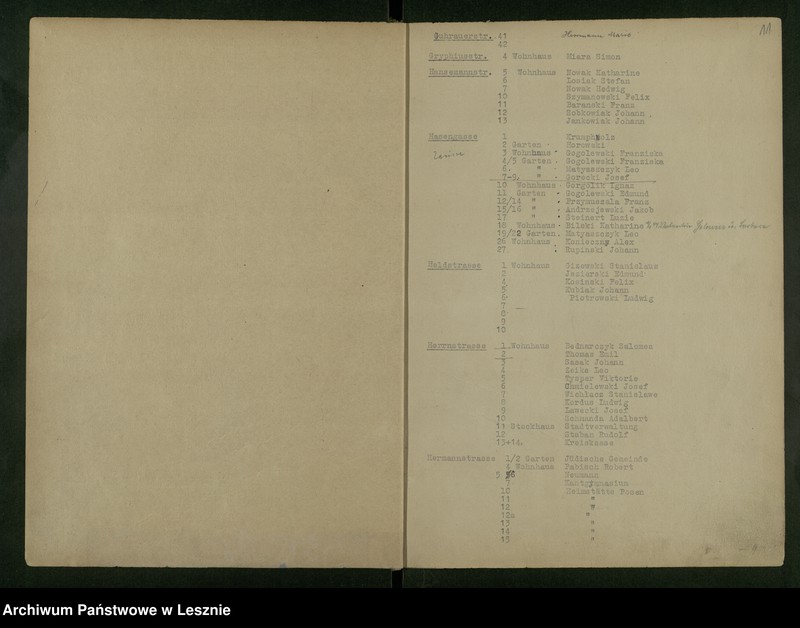 image.from.unit.number "[Rejestr mieszkańców Leszna /Strassen und Hausnumer Verziehnis/]"