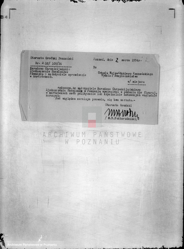 Obraz 6 z jednostki "/Wielkopolski Związek Rzemieślników Chrześcijan w Poznaniu/"