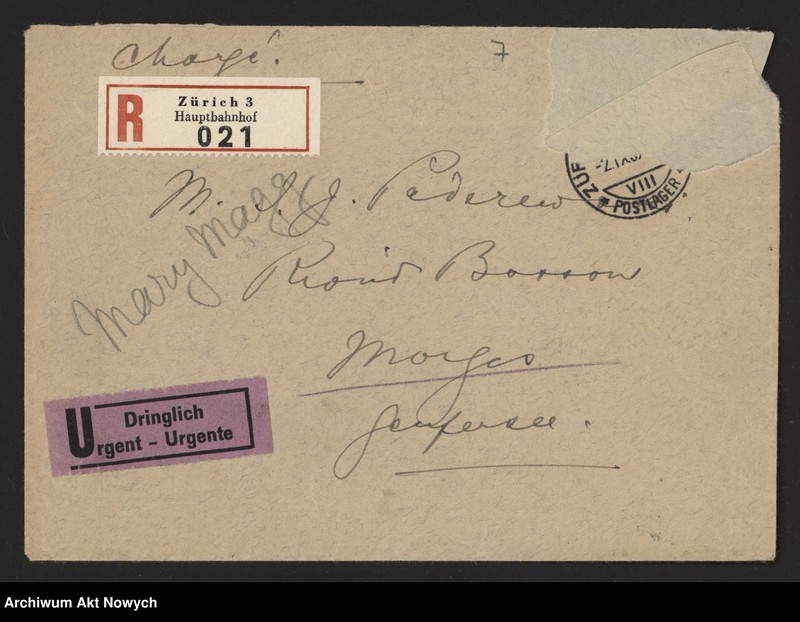 image.from.unit.number "Magg Mary; Załączniki: list H. Paderewskiej do p. Avery, z 1915 r.; L.1"