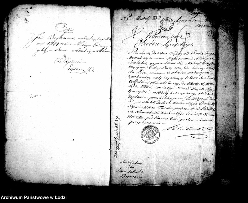 Obraz 18 z jednostki "Akta tyczące się świadectw przesiedleń"