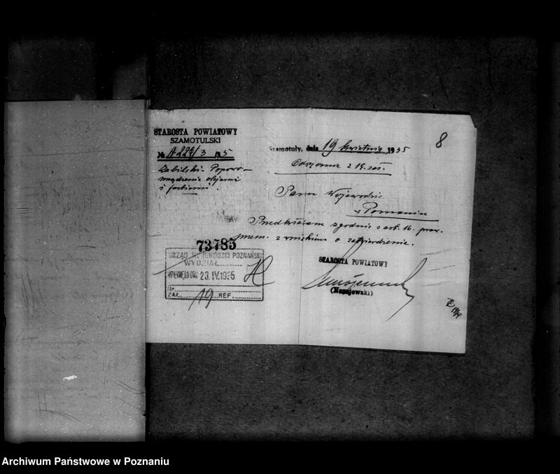 Obraz 12 z jednostki "Zatwierdzenie zakładu przemysłowego /olejarni, fabryk farb i pokostów/ J. Zabilskiego w Popowie powiat szamotulski"