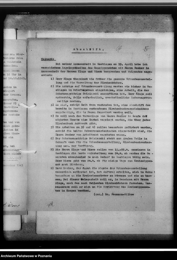 Obraz 11 z jednostki "Aussendienststelle Gostingen [Gostyń]. Dienstbesprechungen"