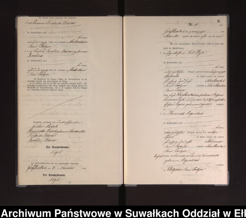 image.from.unit.number "Heiraths-Neben-Register des Preussischen Standes-Amtes Gross Stüerlack Kreis Loetzen"