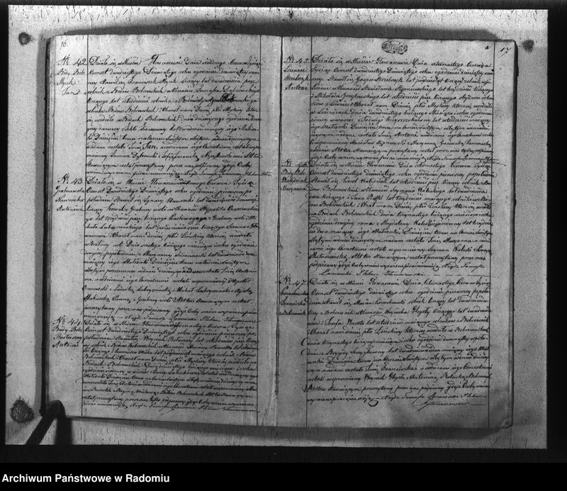 image.from.unit.number "Dupplikat metryk religijno - cywilnych kościoła Głowaczewskiego na Rok Pański 1829"