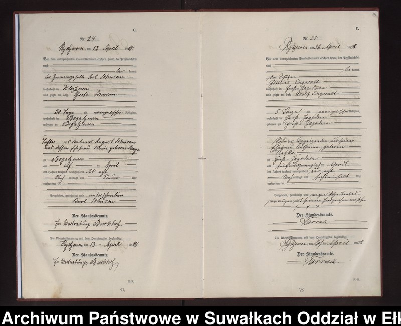 image.from.unit.number "C2. Sterbe=Register (Neben=Register) Standesamt Rydzewen"