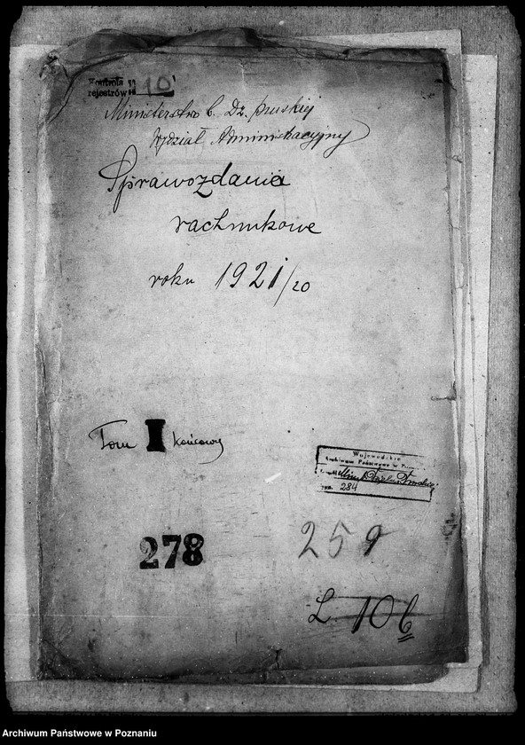 Obraz 5 z jednostki "Sprawozdania rachunkowe; rok 1920/21"