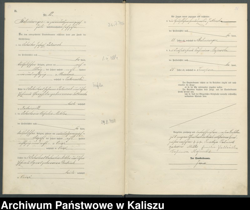 Obraz 16 z jednostki "[Księga małżeństw]"