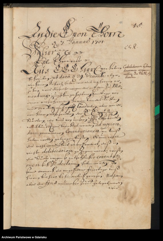 image.from.unit.number "Literae Senatus Civitatis Gedanensis de Anno 1701. Index materiarum Anno 1701 expeditarum. Index literarum Anno 1701 expeditarum [adresatów]"