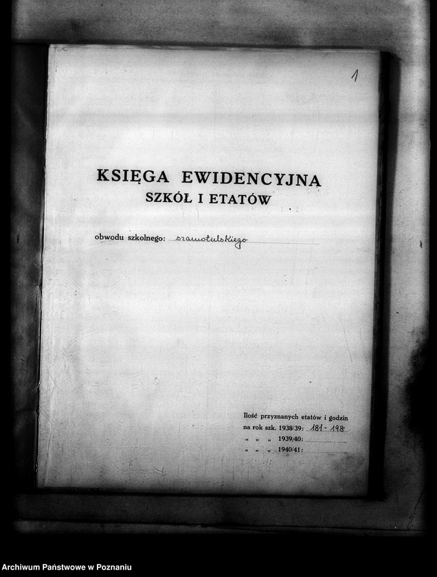 Obraz 5 z jednostki "Księga ewidencyjna szkół i etatów w powiecie szamotulskim"