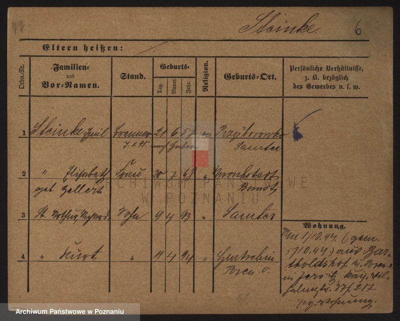 Obraz 14 z jednostki "Stainke (Stein...) - Stamwitz"