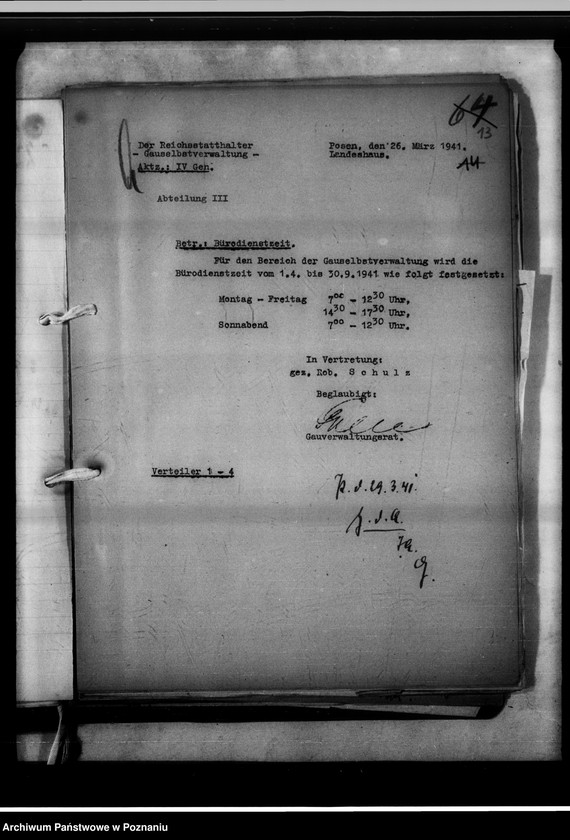 Obraz 16 z jednostki "Geschäftsverteilung Abteilung III."