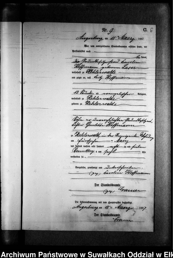 image.from.unit.number "Sterbe-Neben-Register des Preussischen Standes-Amtes Kehlen Kreis Angerburg"