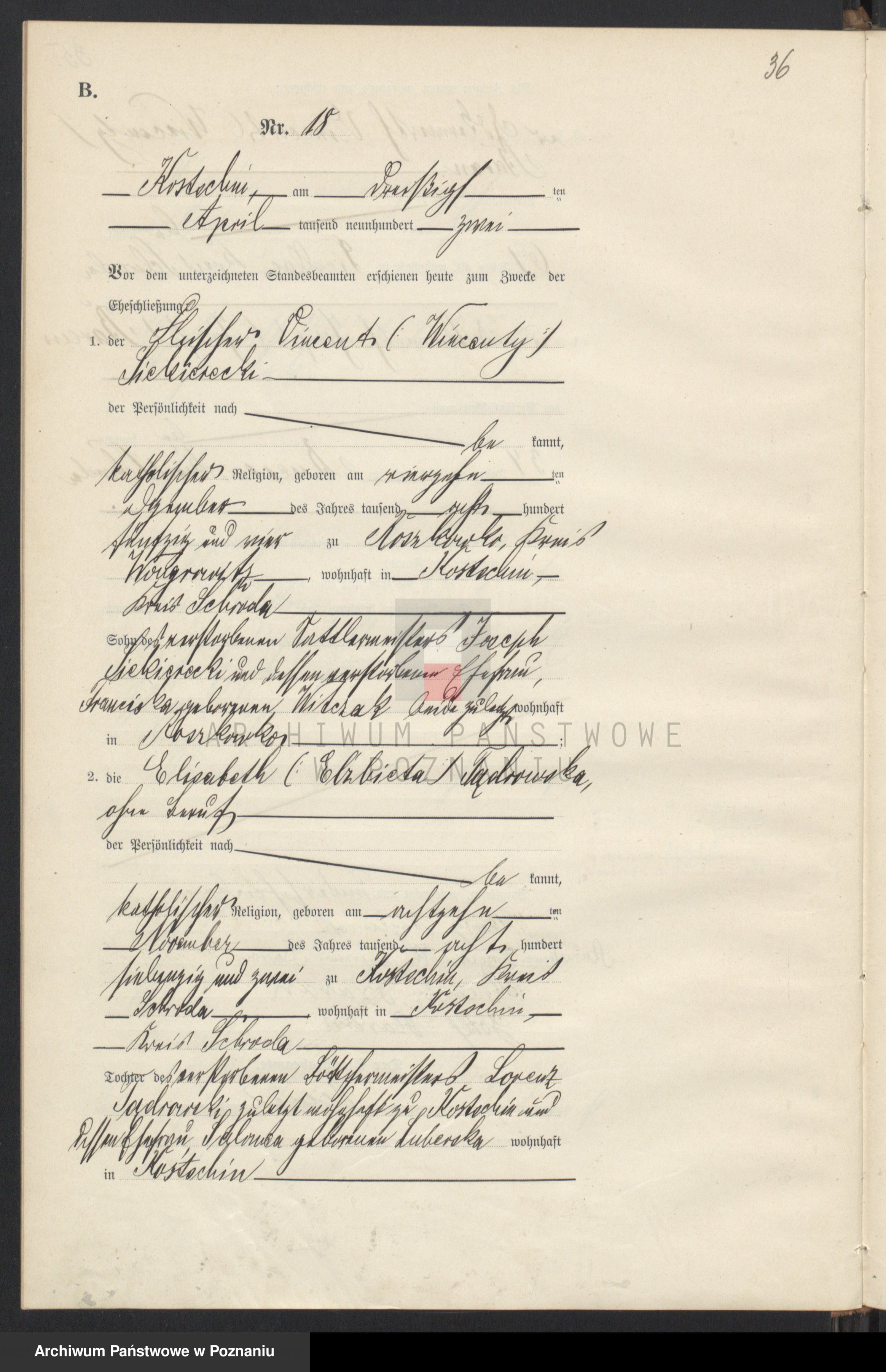 Skan z jednostki: Heiraths-Haupt-Register