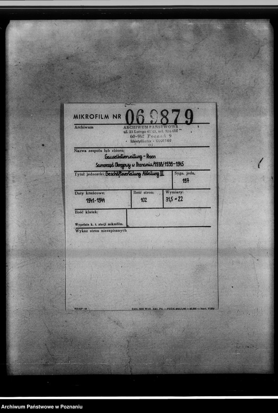 Obraz 2 z jednostki "Geschäftsverteilung Abteilung III."