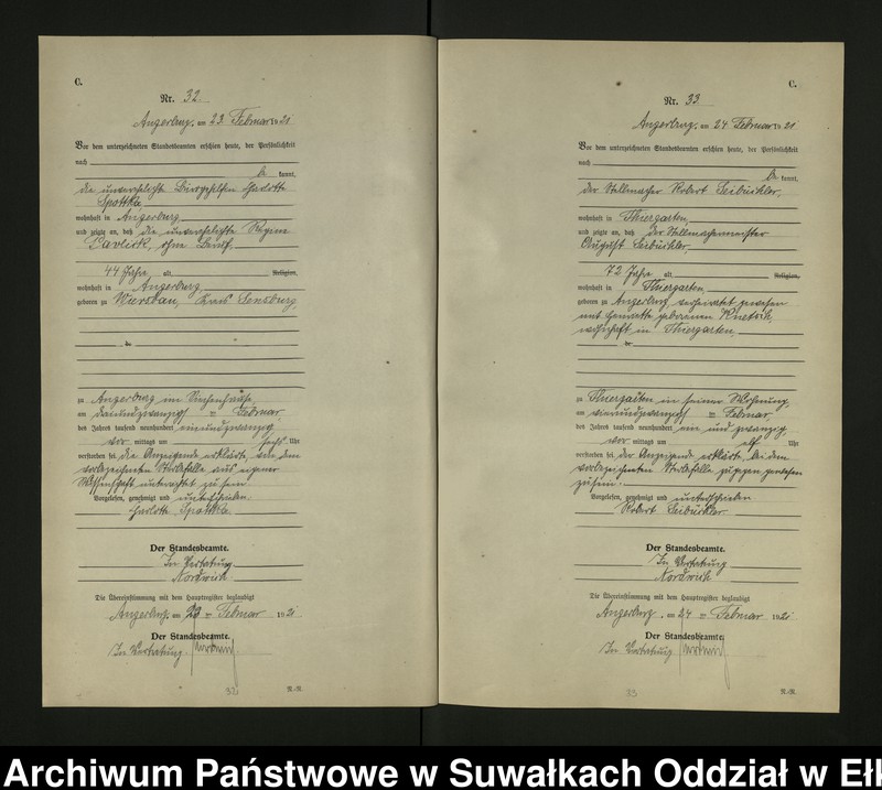 image.from.unit.number "[Sterbe - Register (Neben - Register) Standesamt Angerburg einschl. der Bezirke Gross Strengeln, Kehlen und Prinowen]"