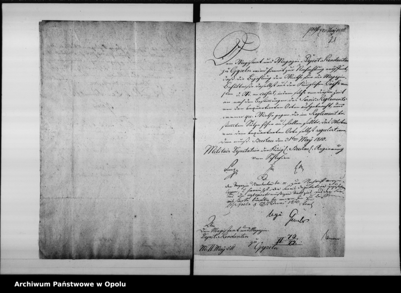 Obraz 20 z jednostki "Fourage Magazin und Verpflegungs-Sachen 1806 bis [1812]"