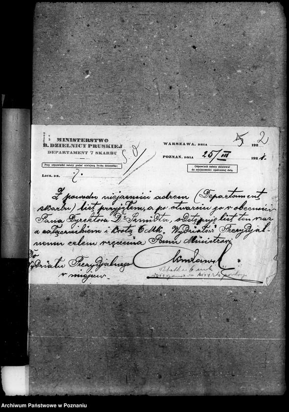 Obraz 6 z jednostki "Sprawy agrarnej reformy Główny Urząd Ziemski w Warszawie Przyszły Okręg Urząd Ziemski w Poznaniu"