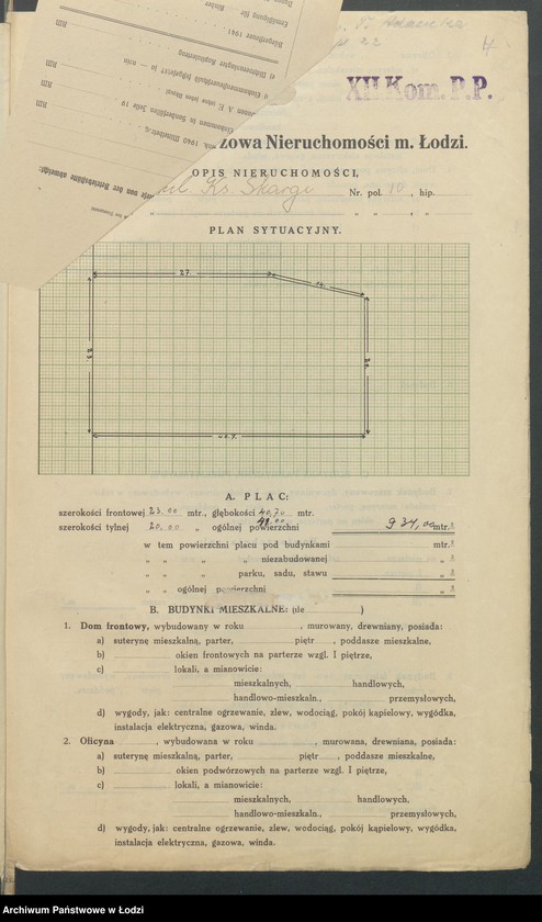 image.from.unit.number "Księga inwentarzowa nieruchomości m. Łodzi ul. Skargi"