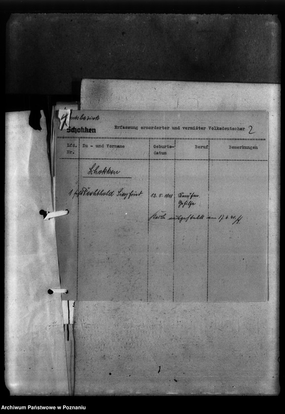 Obraz 6 z jednostki "Kreis Wongrowitz (Wągrowiec). Wykazy miejscowych Niemców, którzy zginęli w 1939 roku - korespondecja"