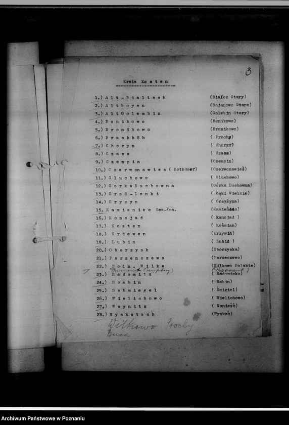 image.from.unit.number "Einziehungsprotokolle [ksiąg kościelnych] Kreis Kosten [powiat kościański]"