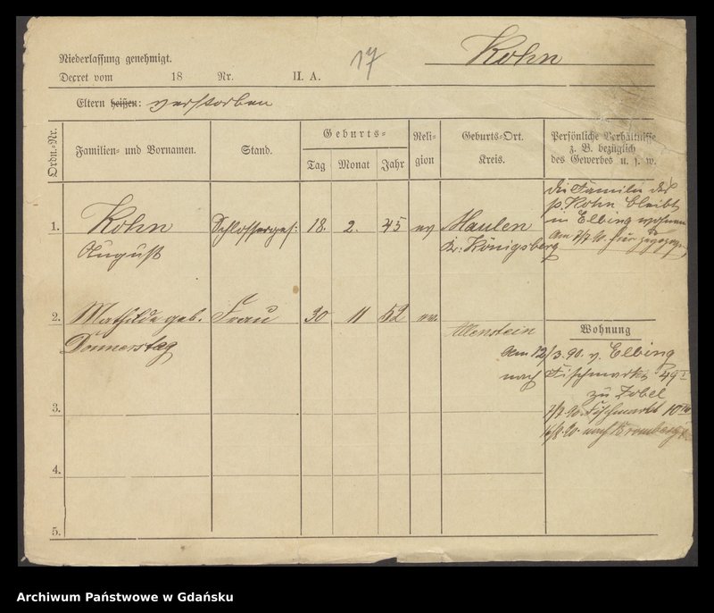 image.from.unit.number "Karty meldunkowe: Kohn - Kohnke"