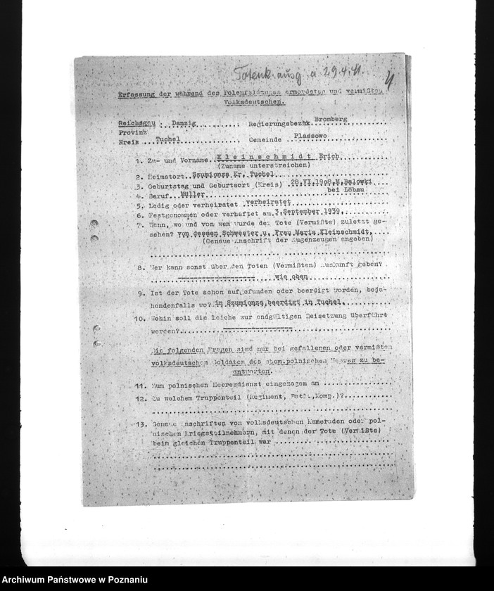 Obraz 8 z jednostki "Amtliche Meldungen Kreis Tuchel (Tuchola)"