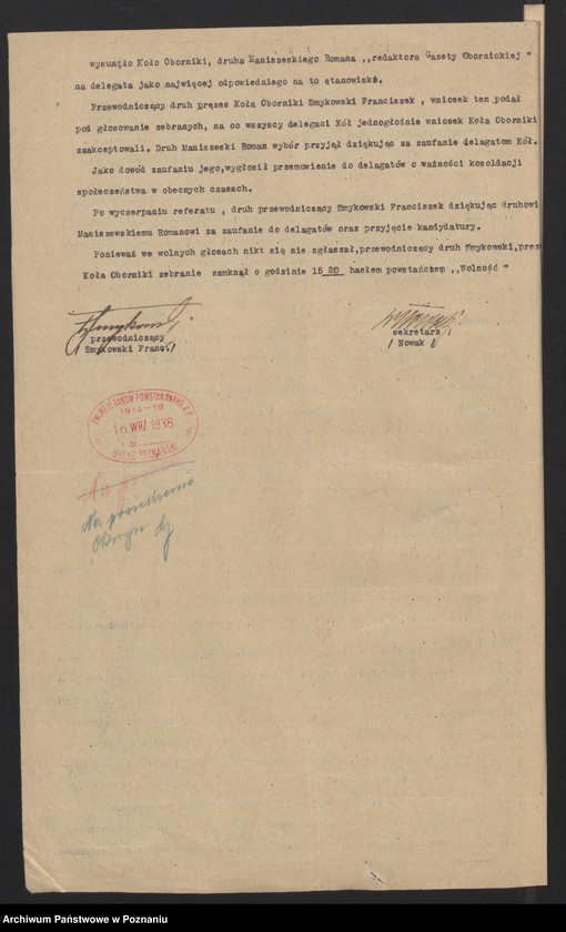 Obraz 18 z jednostki "Oborniki - akta delegata powiatowego."