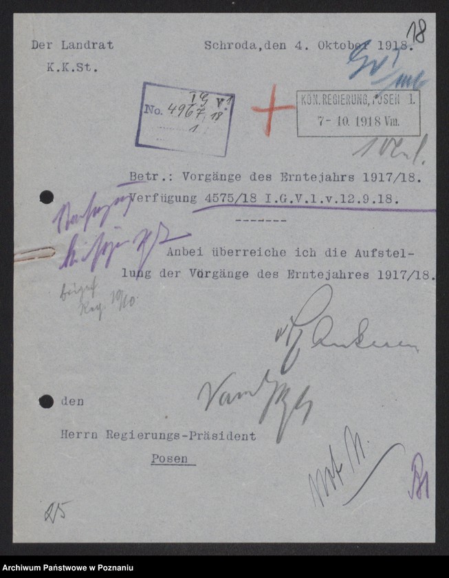 Obraz 19 z jednostki "[Statystyka zasiewów] - wykazy powiatowe"