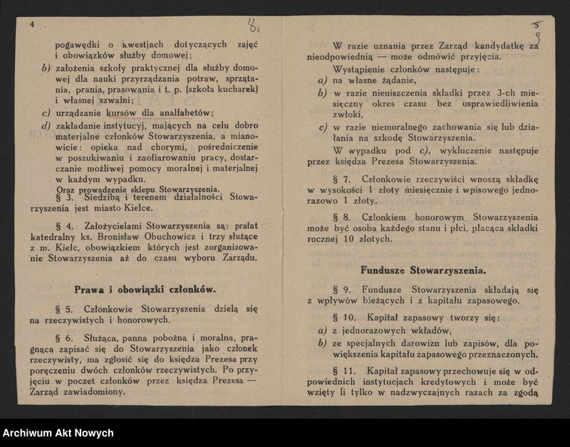 image.from.unit.number "Obuchowicz Br. (ks., prałat Katedry Kieleckiej, prezes Stowarzyszenia Katolickich Służących św. Zyty); Załączniki: a) Książka Członka i Statut Stowarzyszenia (druk); b) 1 fotografia; L.7"