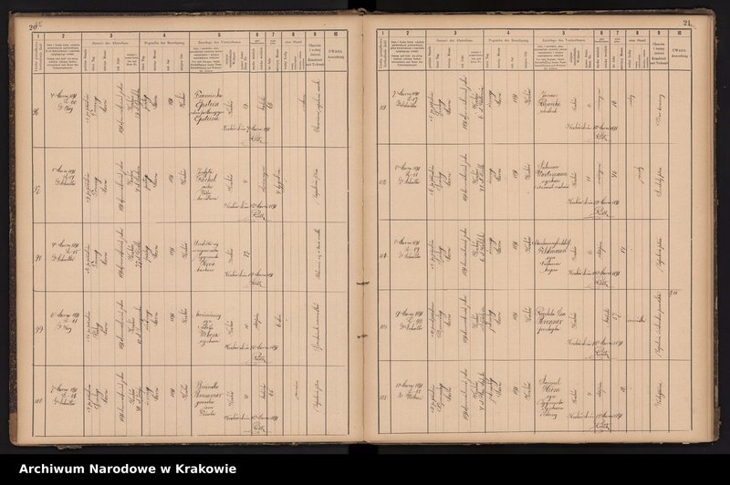 image.from.unit.number "Księga obejmująca wpisy wypadków śmierci Izraelitów w okręgu metrykalnym Krakowskim na rok 1891"
