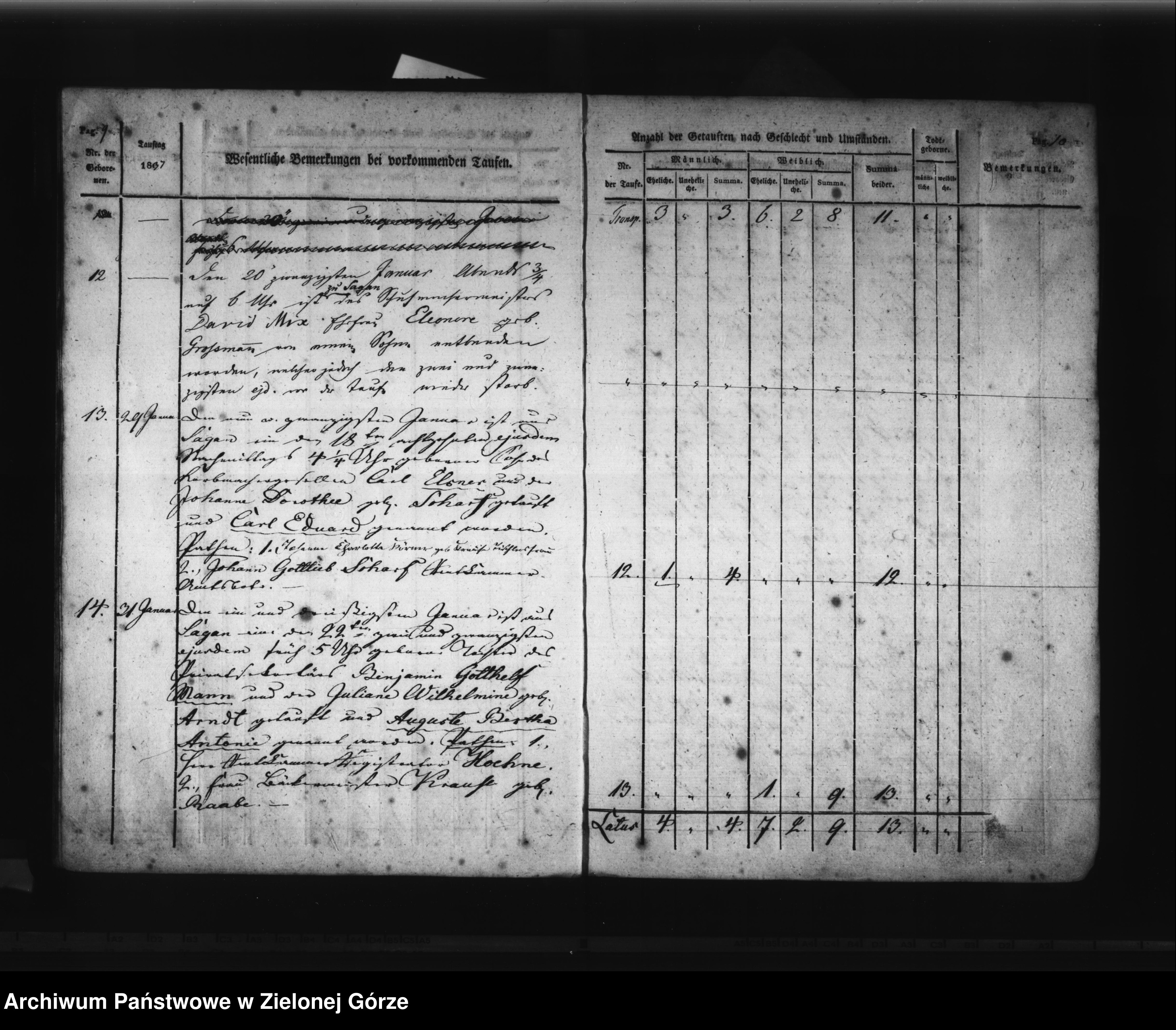 Skan z jednostki: Tauf - Buch Stadt 1837 - 1844