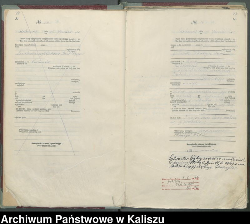 image.from.unit.number "Księga aktów urodzenia (pierwopis)"