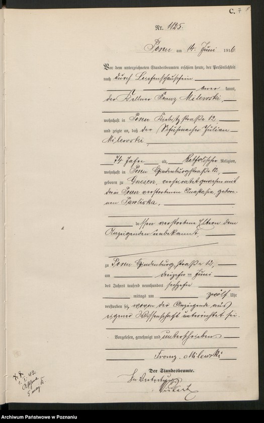 Obraz 9 z jednostki "Księga miejscowa zgonów tom III [Rejestr główny zgonów]"