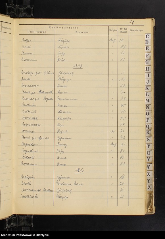 image.from.unit.number "Alphabetisches Namenverzeichnis zum Sterbebuch"