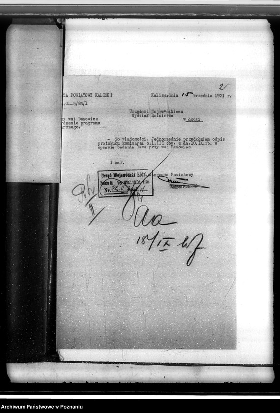 Obraz 6 z jednostki "Gmina Kościelec powiat kaliski /sprawy leśne/"