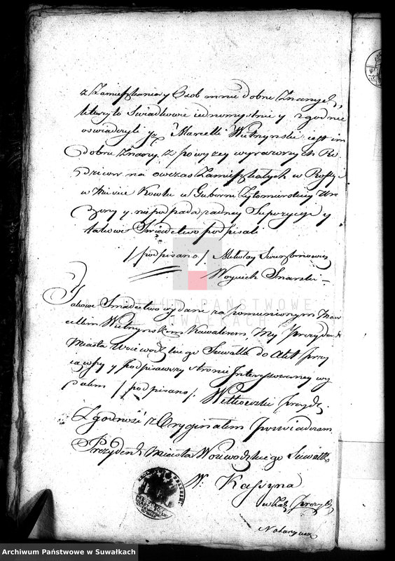 image.from.unit.number "Dowody z Gminy Suwalskiey z Roku 1824."