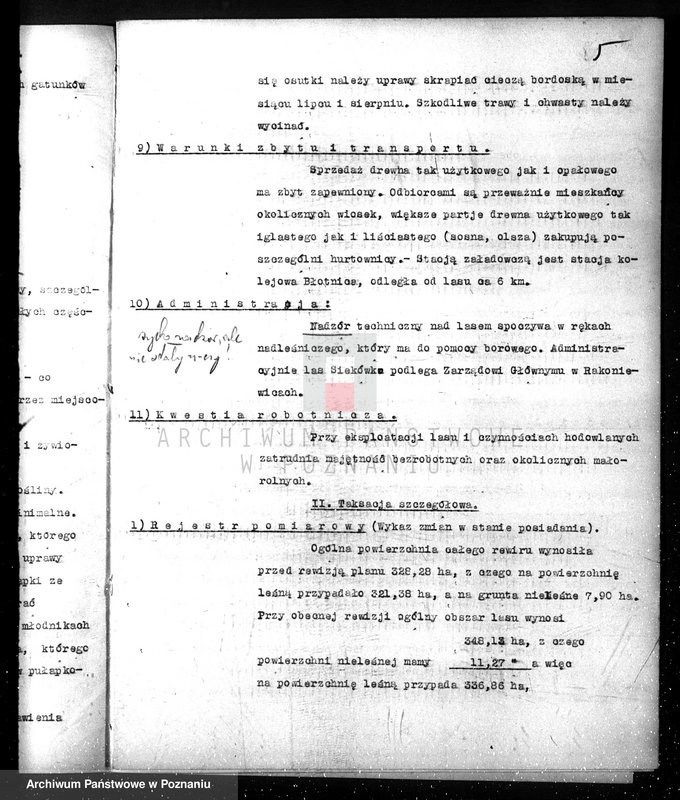 Obraz 9 z jednostki "/Nadzór nad gospodarką leśną majętności Siekówko/ 1938-1948"