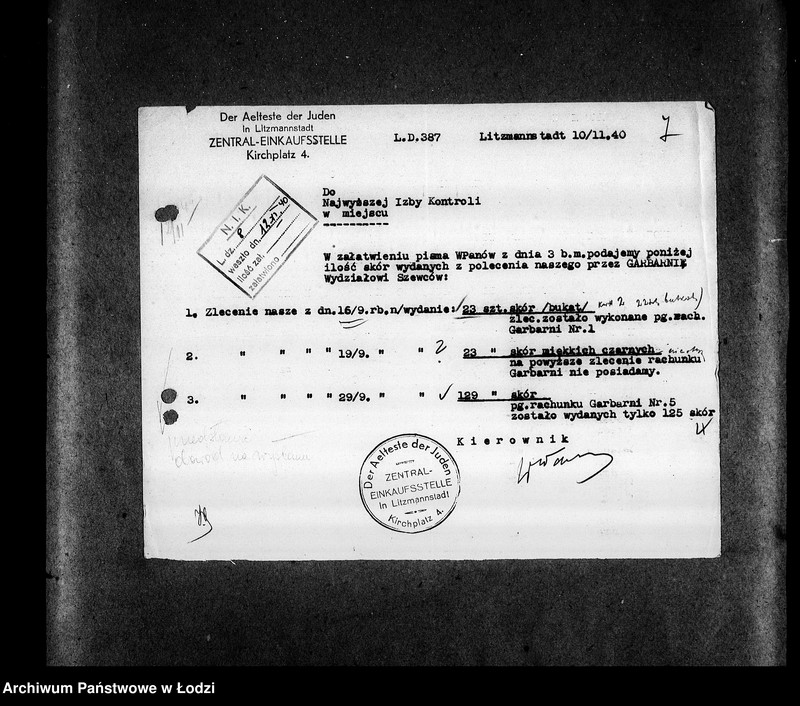 Obraz 10 z jednostki "[Korespondencja z wydziałami i resortami pracy w sprawach kontroli]"