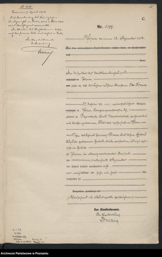 Obraz 13 z jednostki "Księga miejscowa zgonów tom V [Rejestr główny zgonów]"