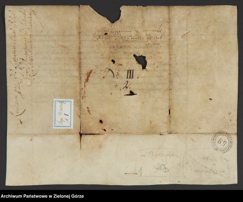 Obraz z jednostki "Kazimierz, król polski, postanawia, że mieszczanom międzyrzeckim przysługuje dochód z przedmieścia"