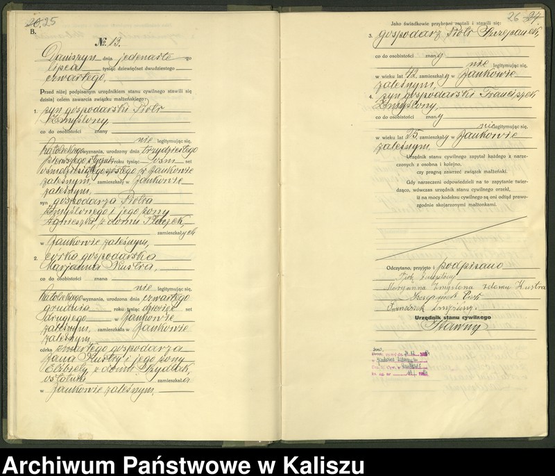 Obraz 16 z jednostki "[Księga małżeństw]"
