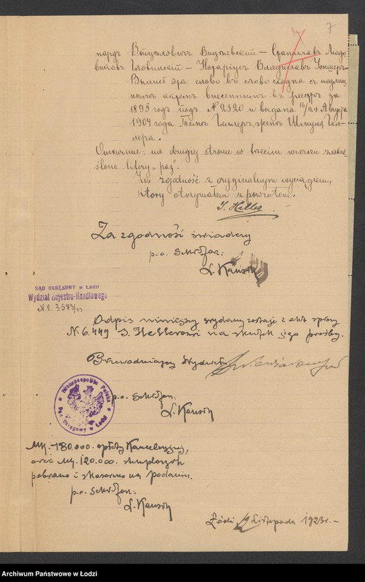 Obraz 9 z jednostki "Chaim Icek Stillerman i S-ka- handel manufakturą"