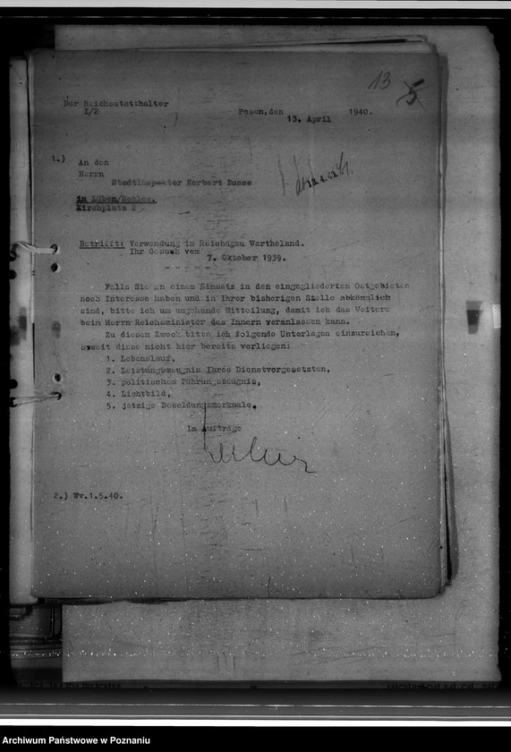 Obraz 17 z jednostki "Bewerbungen um Anstellung im Beamtendienst"