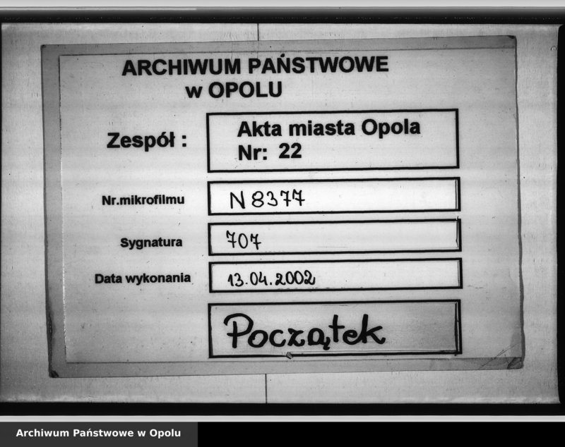 Obraz 1 z jednostki "Acta des Magistrats zu Oppeln betreffend die Verpachtung des Rathhaussaales"