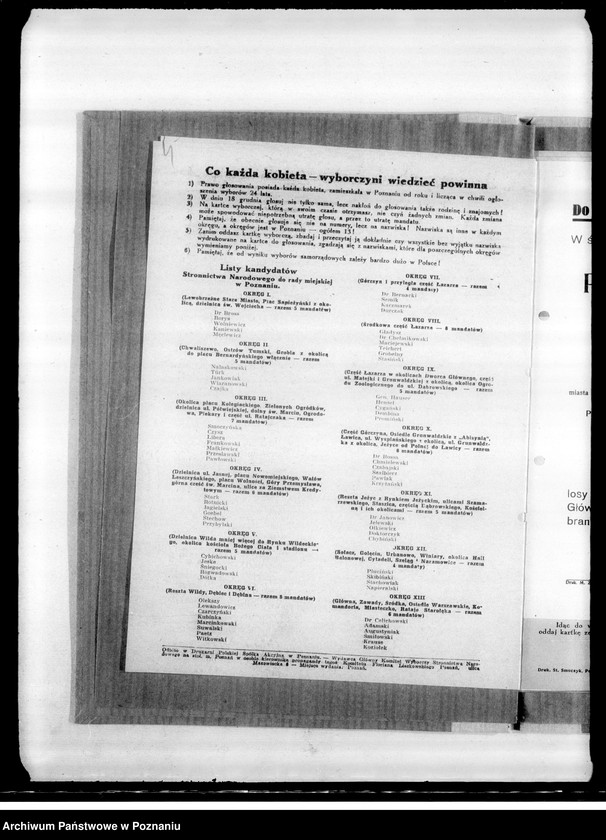 Obraz 8 z jednostki "Ulotki Stronnictwa Narodowego- przed wyborami samorządowymi miasta Poznania"