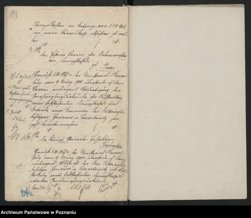 image.from.unit.number "Acta betreffen Konzessionierung eines feststehenden Dampfkessels zum Brennereibetrieb des Rittergutsbesitzers Iowanne in Lenartowitz"