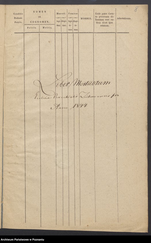 Obraz 7 z jednostki "Liber baptisatorum [Copulatorum et Mortuorum]."