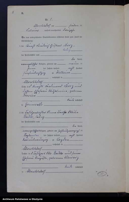 image.from.unit.number "Heiraths-Neben-Register Nr 1 - 18 [ Księga małżeństw - wtóropis ]"