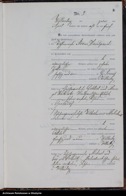 image.from.unit.number "Heiraths-Neben-Register Nr 1 - 23"